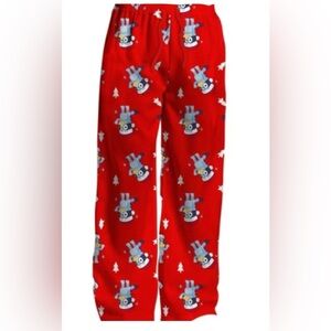 Men's Cozy Red Bluet Pajama Bottoms XXL NWT Christmas‎ Holiday pockets
